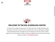 Tablet Screenshot of big20bowling.com